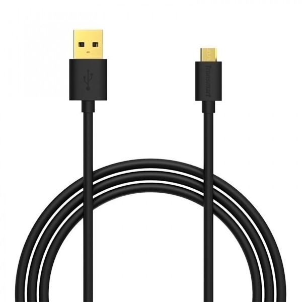 Кабель Tronsmart MUS06 Premium USB Cable 1.8m With Gold-Plated Connectors Black
